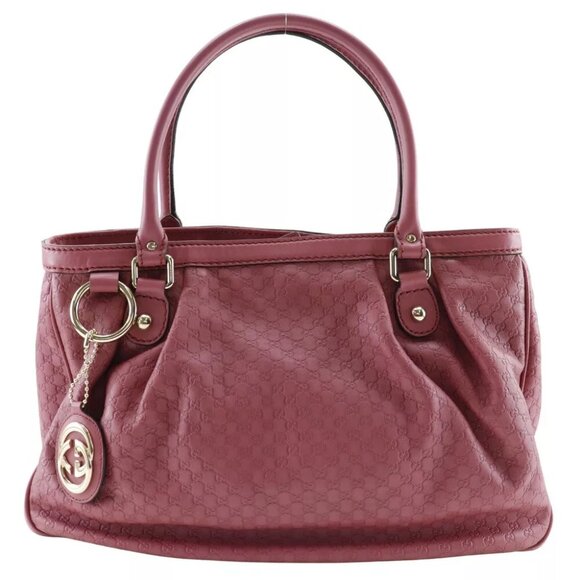 GUCCI Sukey Tote Bag 296835 Micro Gucci Shima Micro Guccisima pink Sima le... - Picture 1 of 12